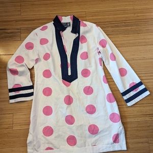 Sail to sable polka dot dress women's small